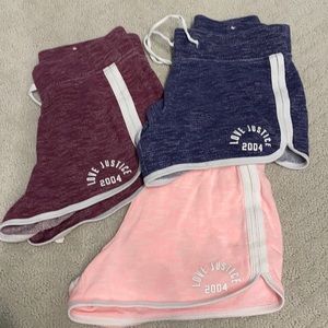 Justice girls size 8 shorts